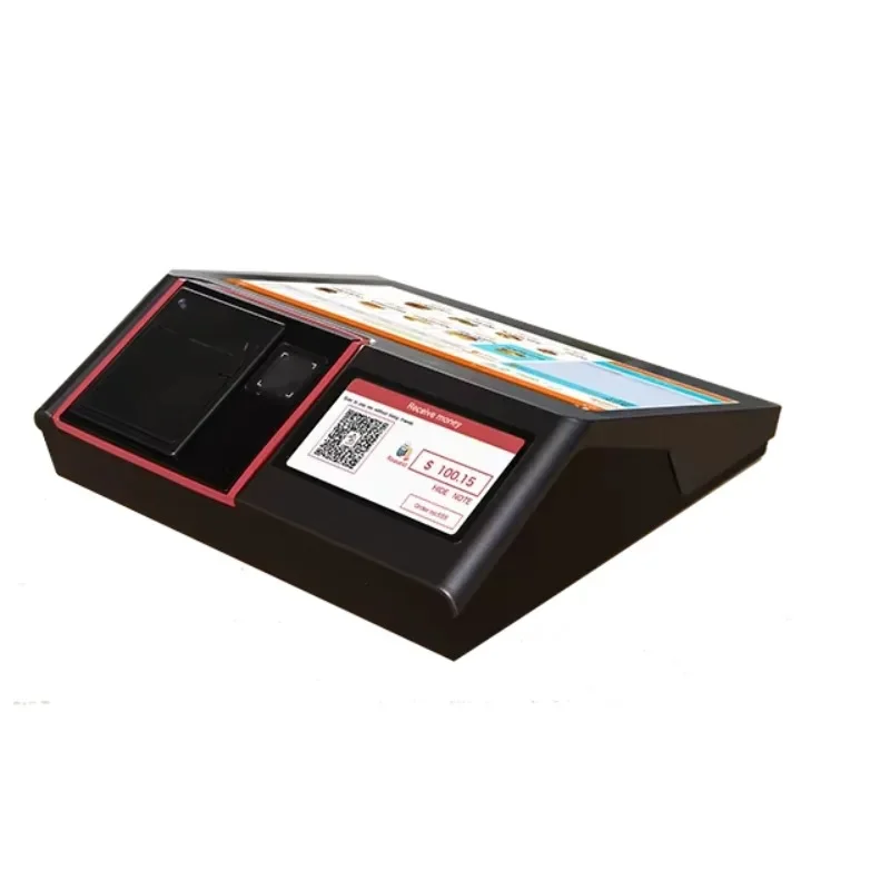 Top Sale HDD-A12Pro All-in-One Cheap POS Terminal with 10 Points Touch Screen and Built-in Thermal Printer  QR Code Scanner
