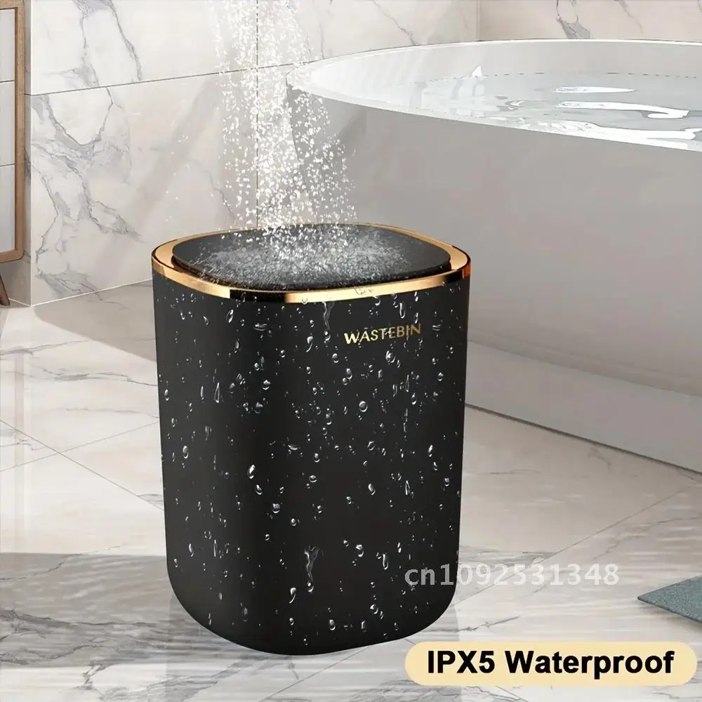 Bathroom Smart Sensor Trash Can 12L Luxury Garbage Bucket Automatic Trash Bin For kitchen Toilet Wastebasket Smart Home