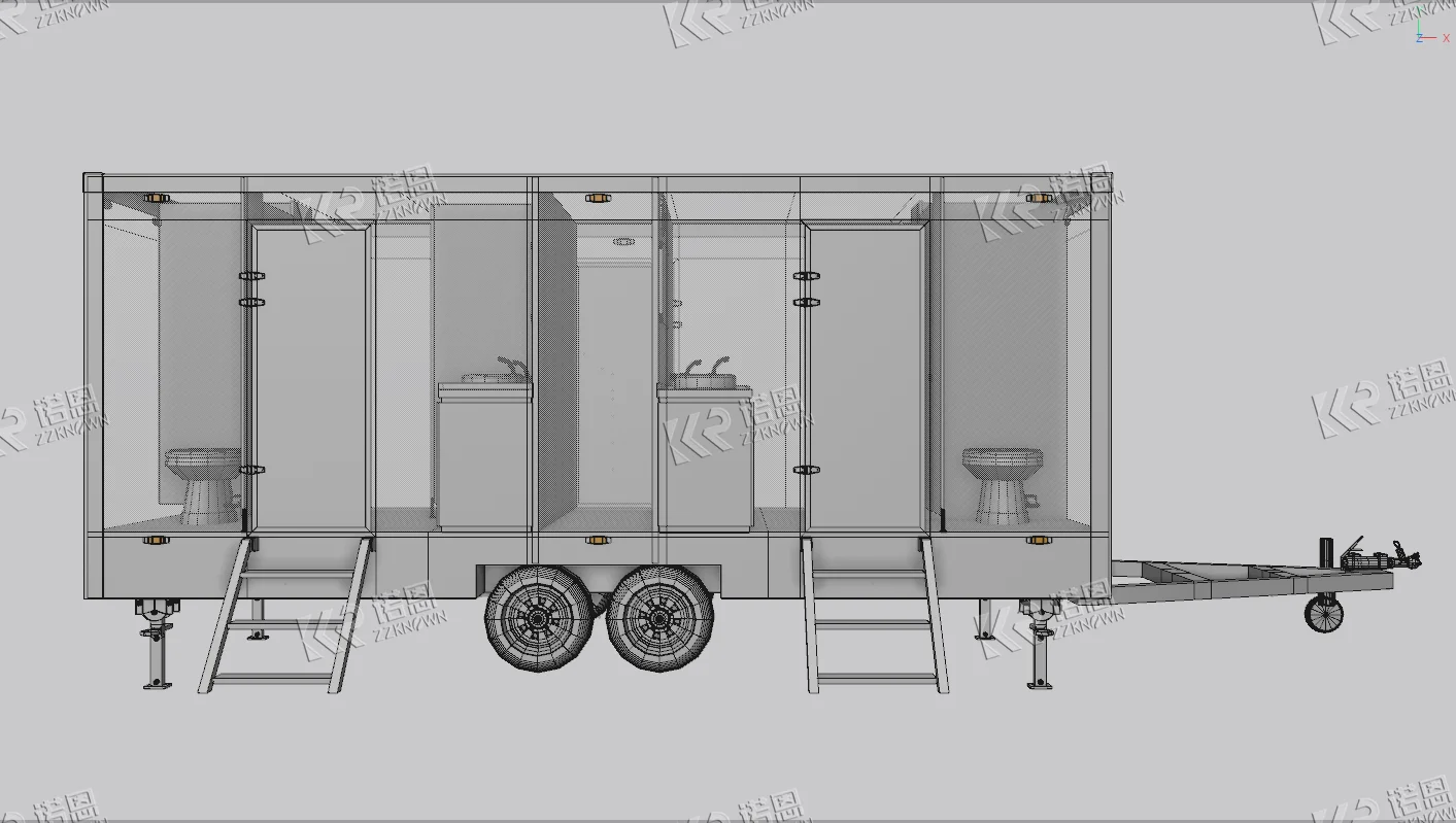 Eua chuveiros 4 estação portátil móvel reboque de banheiro banheiro público ao ar livre móvel luxo banheiro reboque