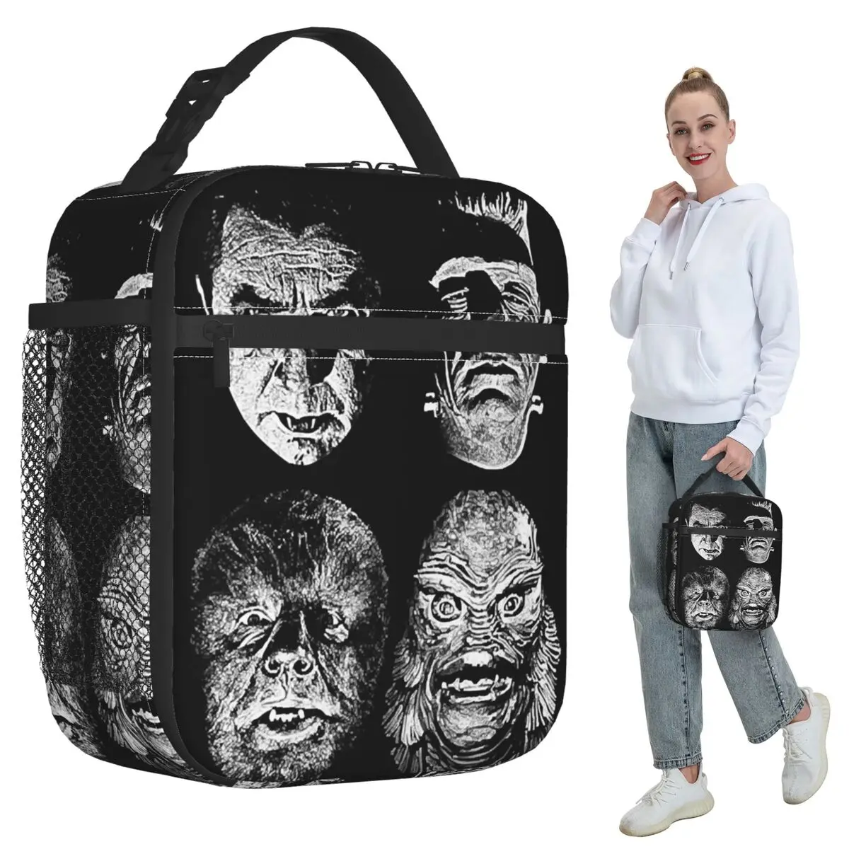 universal-studios-monstros-dracula-werewolf-frankenstein-bolsa-termica-para-almoco-caixa-para-alimentos-sacola-portatil-para-transportar-o-almoco