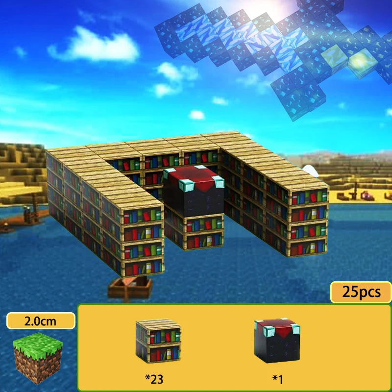 新しい磁気ビルディングブロック鉱山世界キューブマグネット世界セット子供のための年齢 DIY モデル子供幹最高のモンテッソーリ感覚おもちゃ