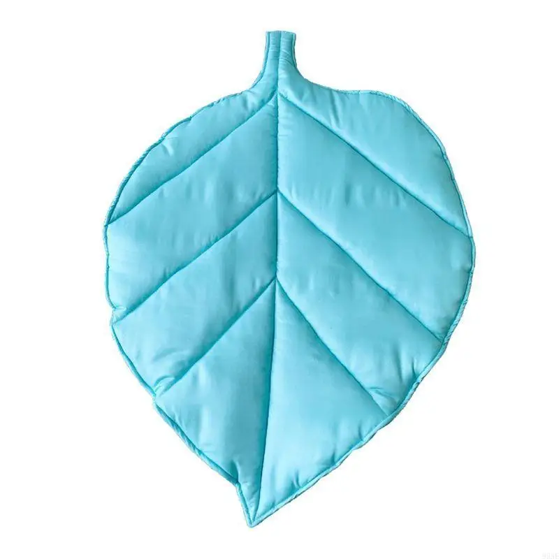 95AE Baby Kids for Play Mat سجادة على شكل ورقة شجر لحديثي الولادة بطانية زحف من القطن سجادة أرضية ديكور الغرفة