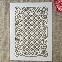 29cm A4 Moldura Da Janela Retângulo DIY Camadas Stencils Pintura Coloração Embossing Recados Álbum Modelo Decorativo
