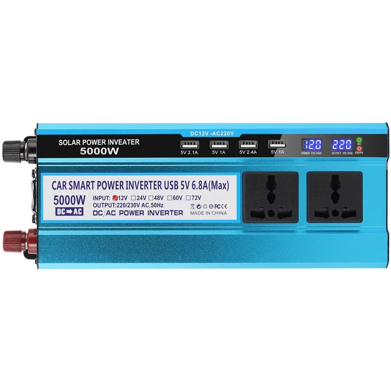 Car Inverter DC12V 24V To 220V Multifunctional Socket Charger Home Power Converter