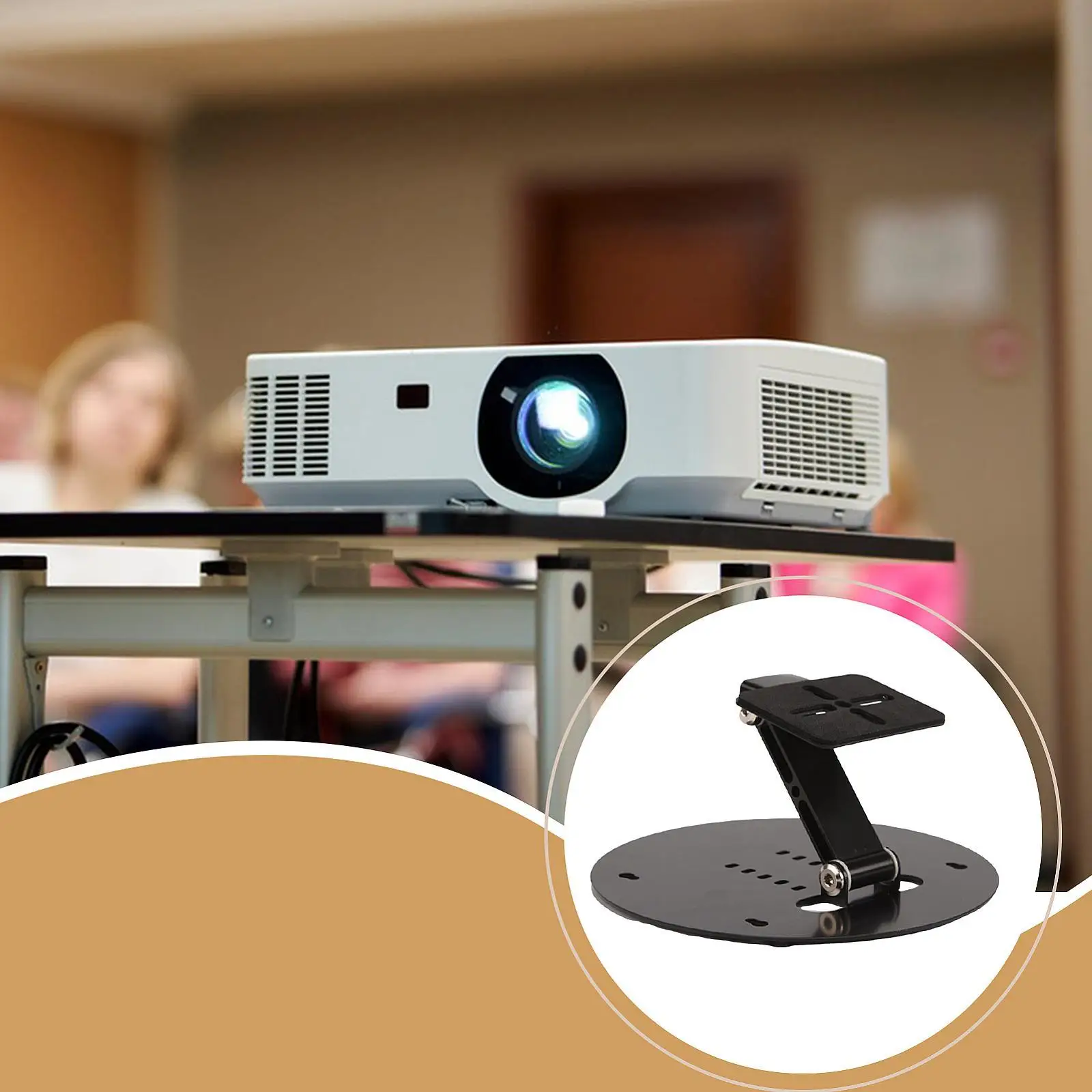 حامل جهاز عرض قابل للتعديل وقابل للطي وسهل التركيب وموفر للمساحة لمكتب غرفة المعيشة وغرفة النوم المنزلية بجانب السرير #2