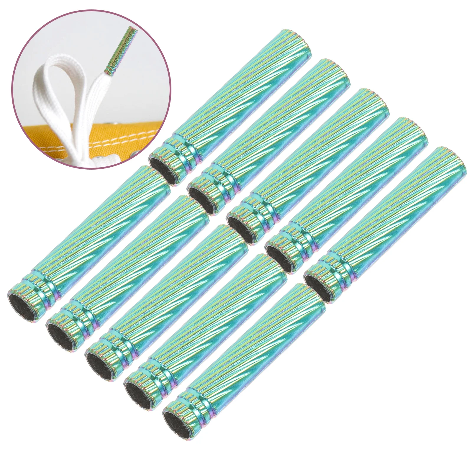 

10pcs Metal Shoelace Tips Replacement For White Shoes Aglets Decorative Sneaker Lace Accessories Shoe Buckle Parts