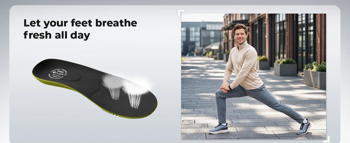 FitVille Extra Wide Toe Herren-Wanderschuhe, wasserabweisende Freizeitsneaker, Sportschuhe für Herren, rutschfest, lindert Fußschmerzen. – Detail 12