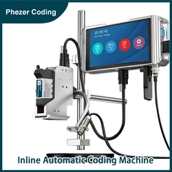 Phezer-impresora de inyección de tinta en línea PW1, dispositivo de impresión de etiquetas en varios idiomas, código de barras QR, lote, fecha, número, logotipo, fecha de caducidad, 12,7/25,4mm