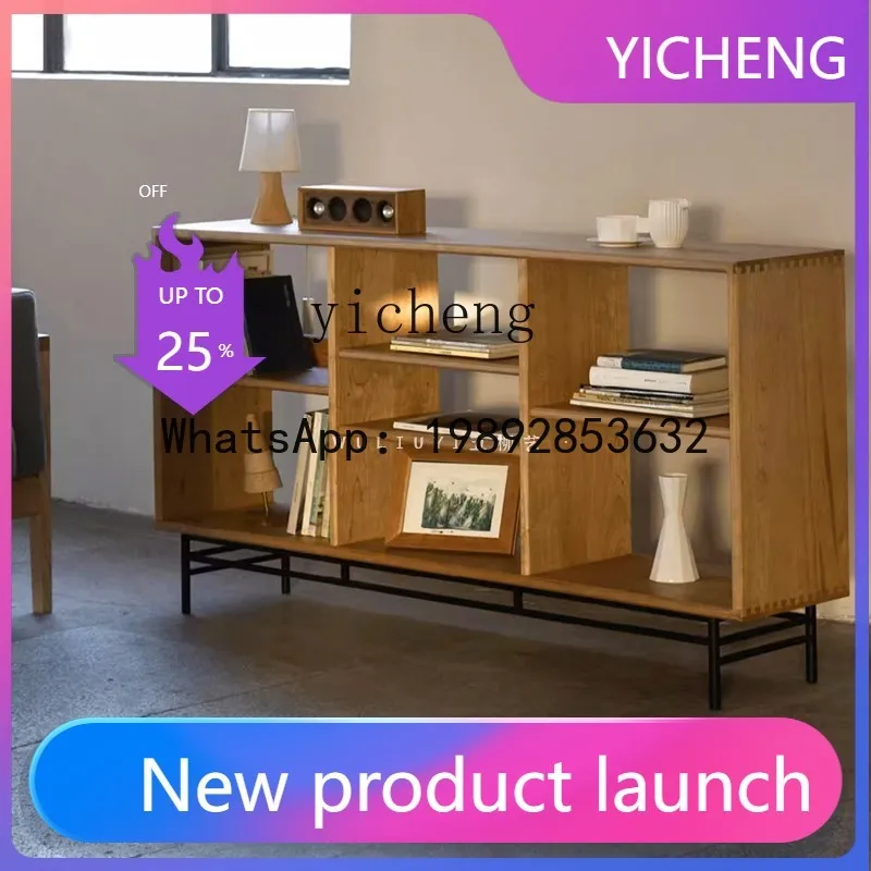 

A30 Solid Wood Hoow Sma Apartment Display Storage Cabinet Partition Living Room Study Bookshelf Storage Cabinet