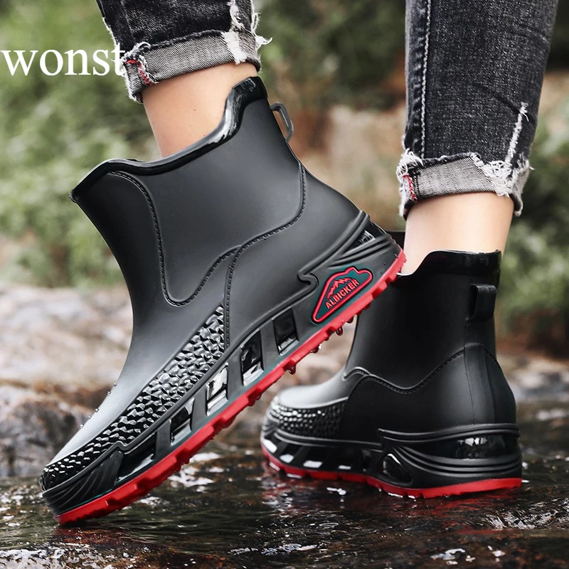 

Wonst 2025 Winter Waterproof Men's Rain Shoes, Outdoor Anti Slip Work Shoes, Rain Boots, Kitchen Shoes, Men's Shoes