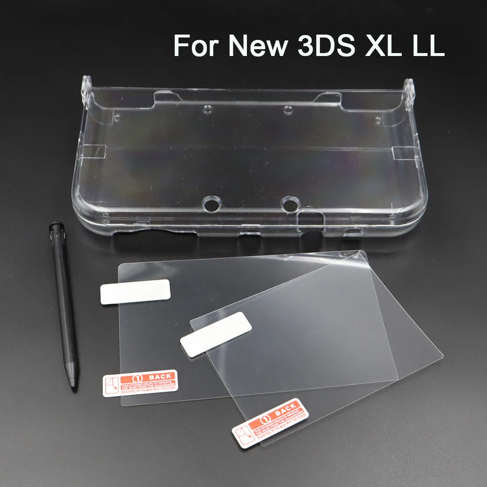 1セットクリアクリスタル保護ケース防塵フィルムスタイラスペンNDSL NDSi XL 2DS 3DS XL New 2DS 3DS XL LLゲーム機シェル用