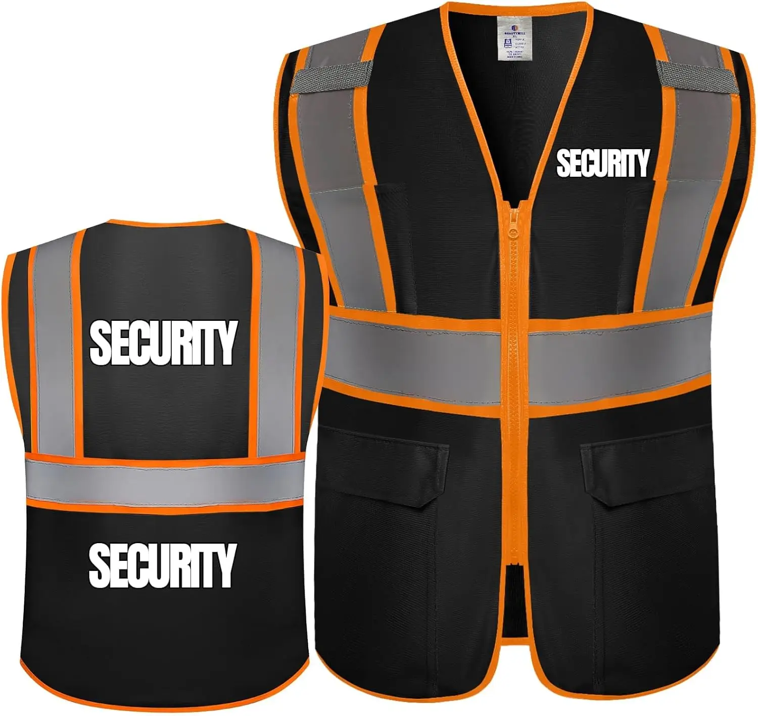 

Class 2 High Visibility Reflective Safety Vest with 5 Pockets for Construction Workwear