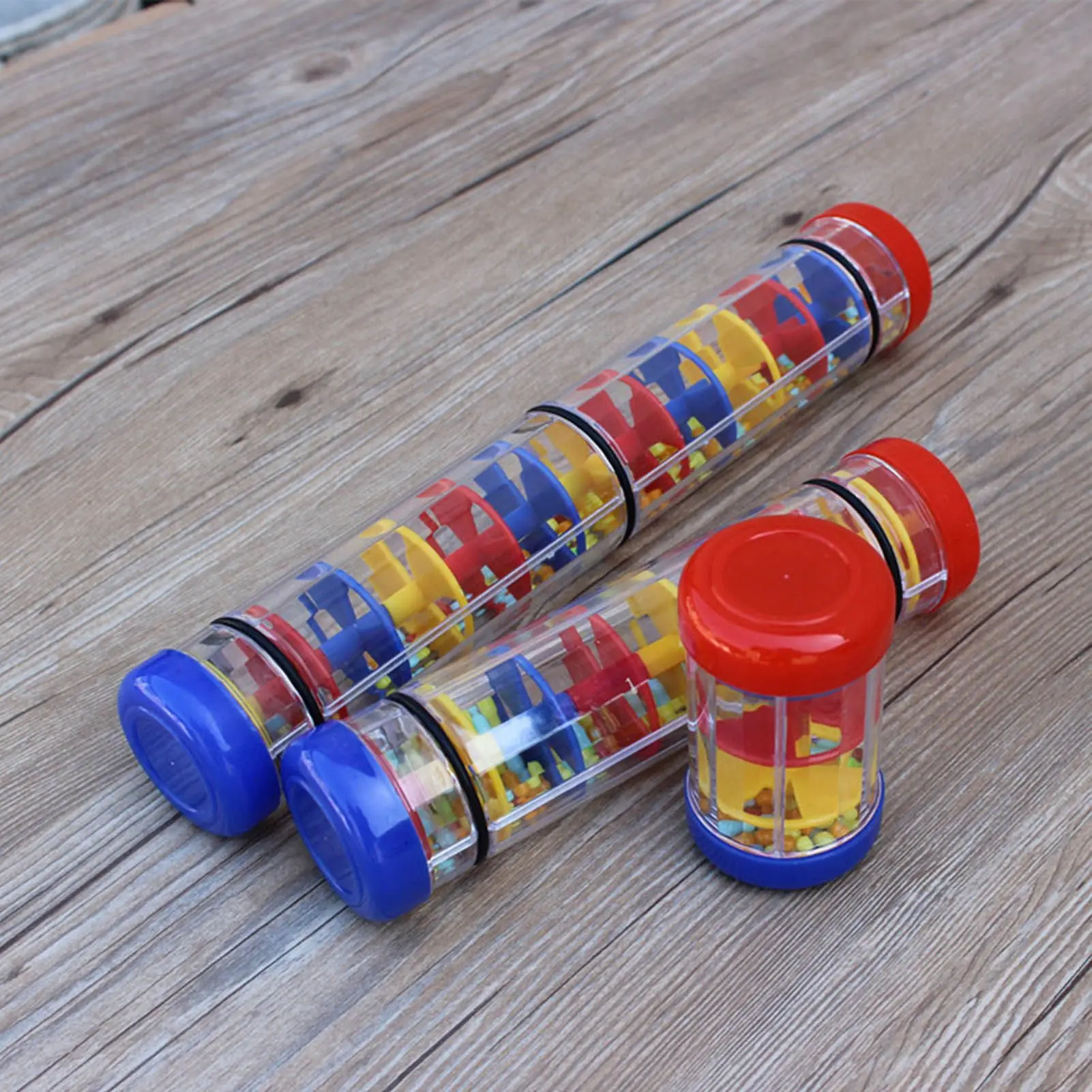 Picture 7: Rainmaker Rain Stick Toy Music Education Rain Stick Shaker Plastic Rattle Tube for Kindergarten
