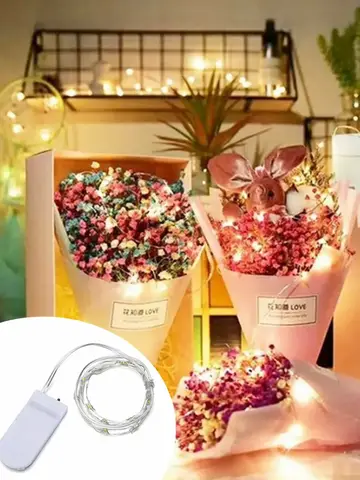 YzzKoo Lucine a LED in filo di rame Luci a stringa a LED alimentate a batteria Luci per ghirlanda per decorazioni natalizie per interni per matrimoni