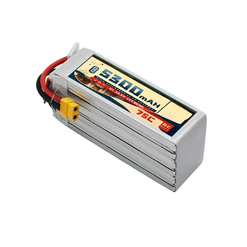 للتحكم عن بعد FPV هليكوبتر نموذج RC نموذج بطارية ليثيوم 6S 22.2 فولت 5300 مللي أمبير 75C