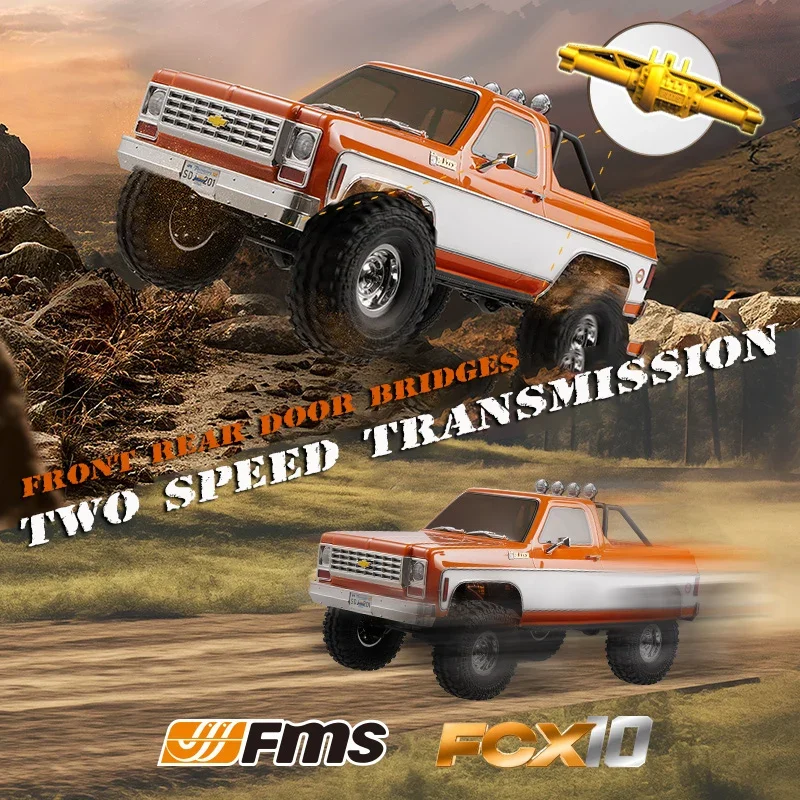 FMS 1/10 쉐보레 K5 Fcx 시리즈, 원격 제어 4WD 드라이브, 오프로드 가변 속도, 전기 코끼리 RC 클라이밍 카, 신제품