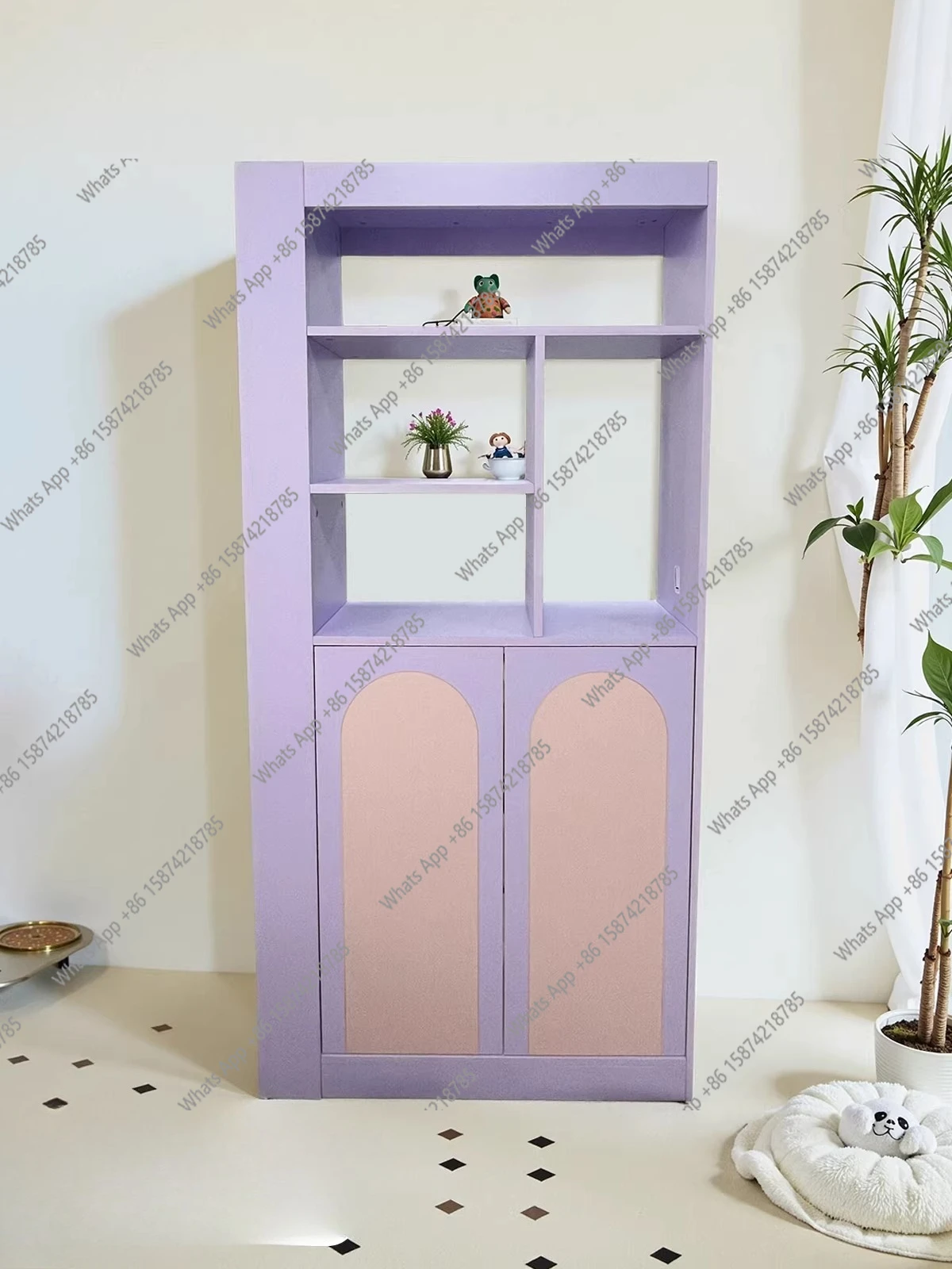 

Home entrance cabinet taro purple Nordic storage storage shoe cabinet display cabinet living room multi-function