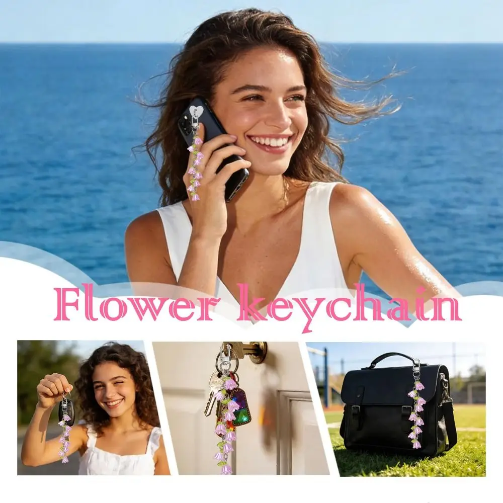 A Set Lily of The Valley Kindle Charms Set Cute Design Stand Function Tablet Stand Heart Grip Holder for Apple /Android Devices