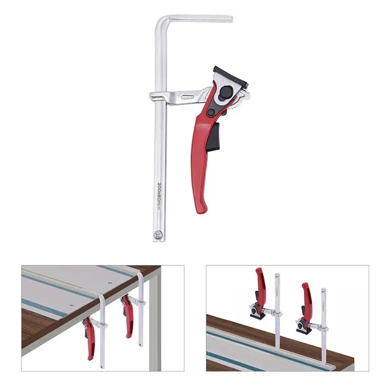 ABYP voor houtbewerking, lassen Heavy Duty 40CR ratelklemmen 485Lbs Quick Release 200 mm klemdiameter geleiderailklemmen