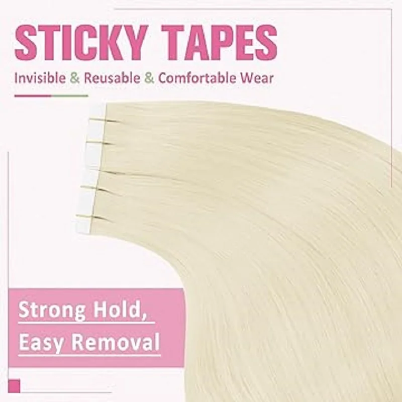 Procureur gSee Skin Trame Tape dans les extensions de cheveux pour les femmes Blonde12-24inch 30G-50G