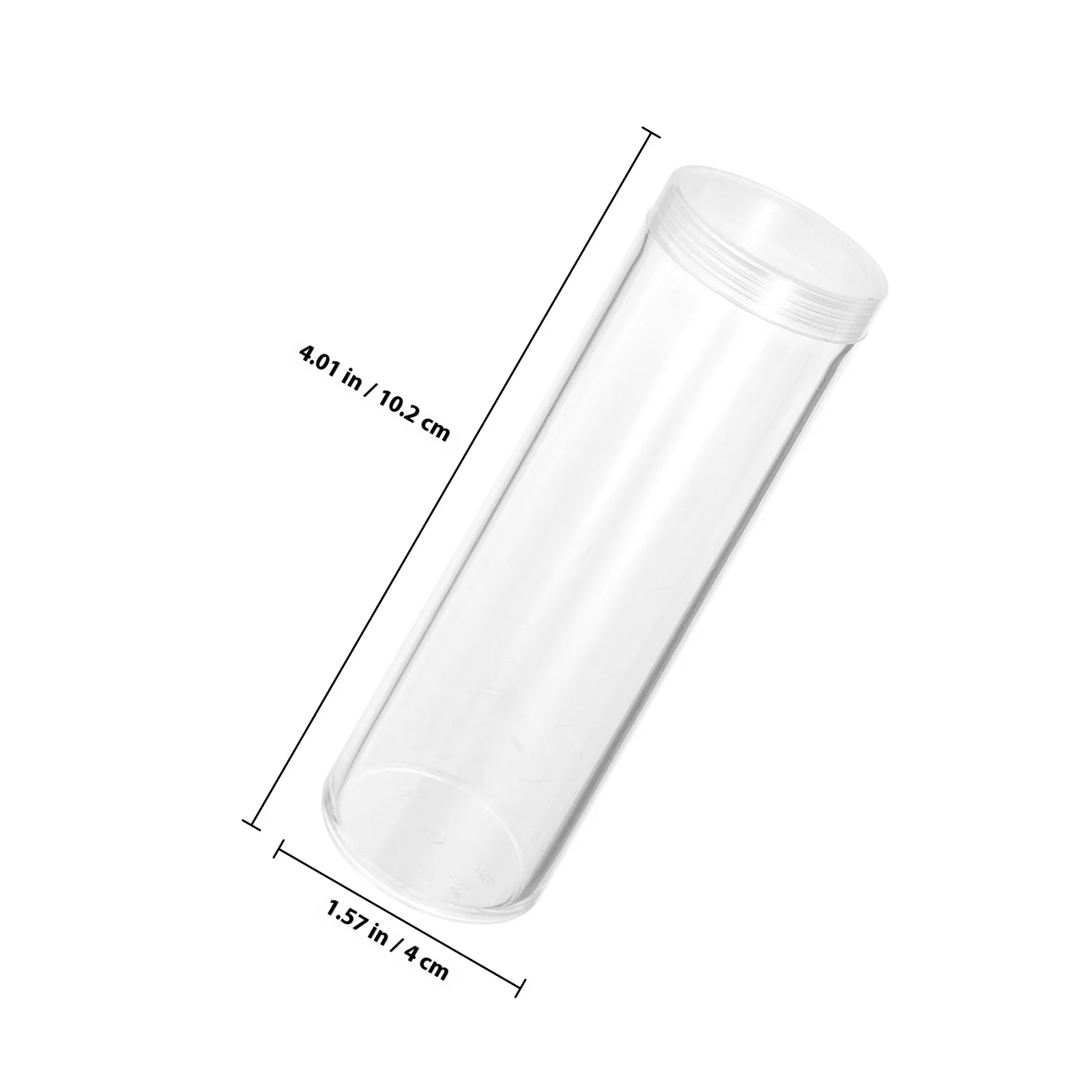 10pcs Tubes Clear Storage Holder Oxidation Protection Container For Collectors Organizer Storage Tubes Plastic Coin Holders