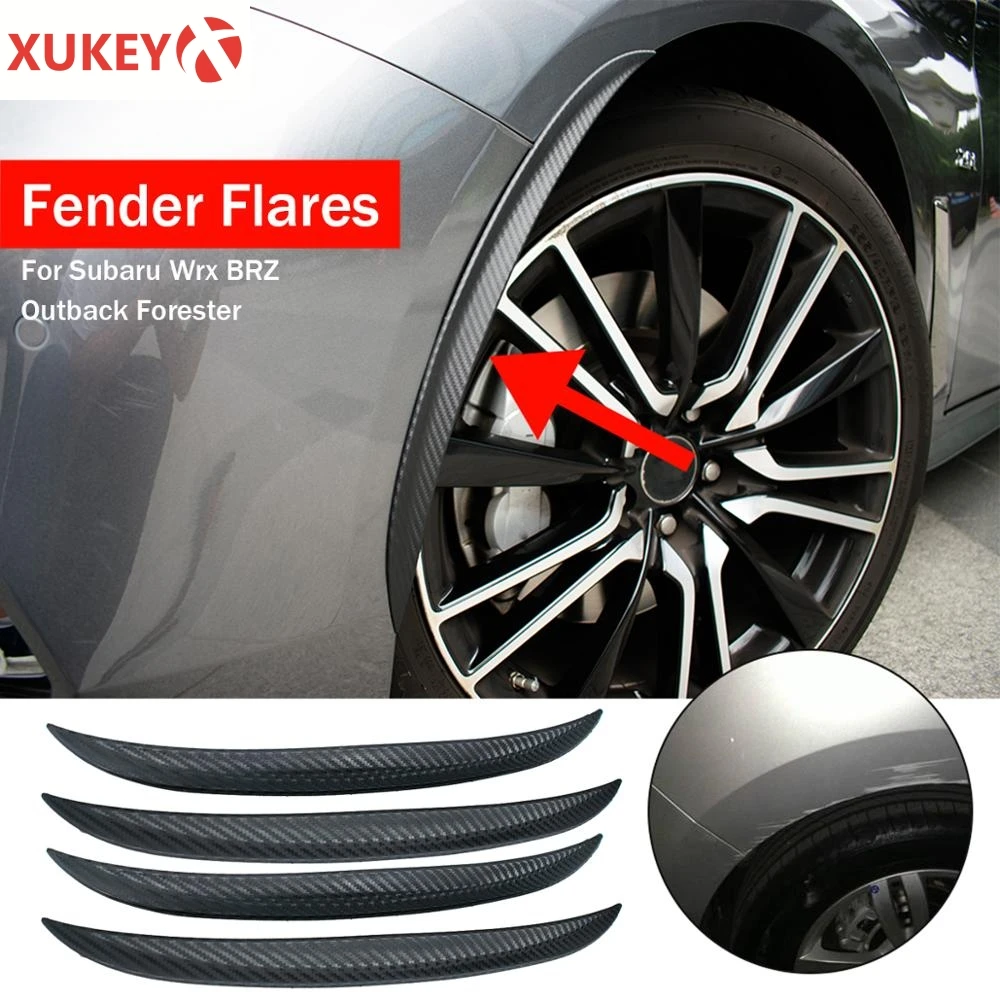 

Carbon Fiber Fender Flares Mud Flap Arch Wheel Eyebrow Lips Strips sticker Trim For Subaru Impreza WRX STi XV Forester Legacy GT