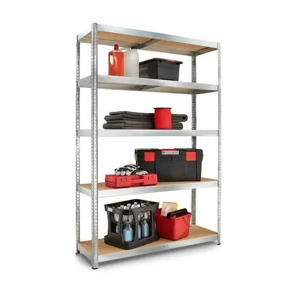 ORION91oficial® - Estantería Metálica | Modular | Almacenaje | 180x120x40 cm | Acero y MDF | Antihumedad | Hogar | Trastero | Almacen | Garaje | 5 Baldas Ajustables | Cargas Pesadas 1750Kg |