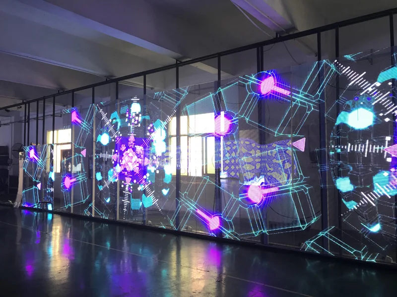 Ultra-Thin Transparent Flexible Soft Self-Adhesive IP65 SDK Enabled Window LED Display Screen P6 P8 Crystal LED Film Glass