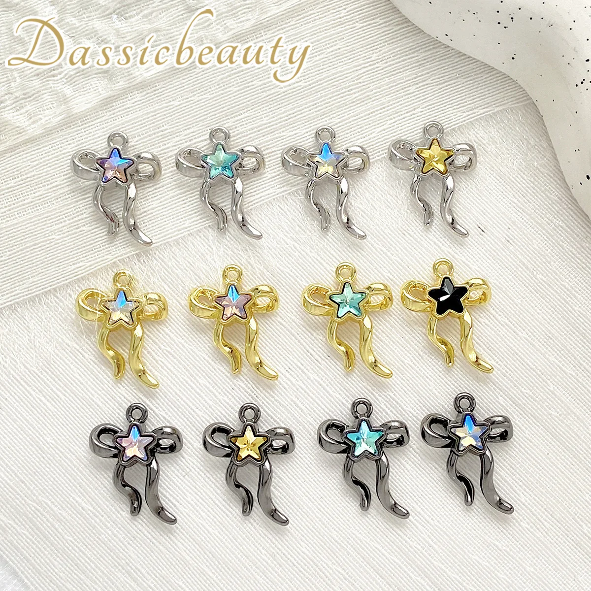 

10pcs Diy Butterfly Pendant Charms Star Golden Silvery Color Necklace Earrings Bracelet Pendants Diy Jewelry Making Findings