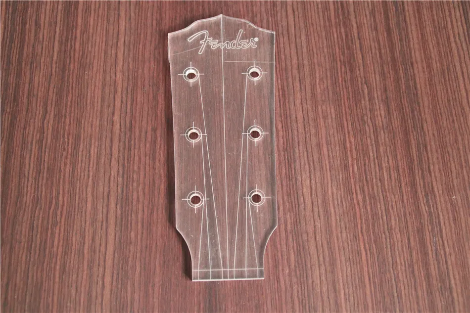HUATOOL Transparente Acryl-Gitarrenkopf-Schablone, für E-Gitarre, Akustikgitarre, Ukulele, Gitarrenbauer, DIY-Werkzeug – Detail 2