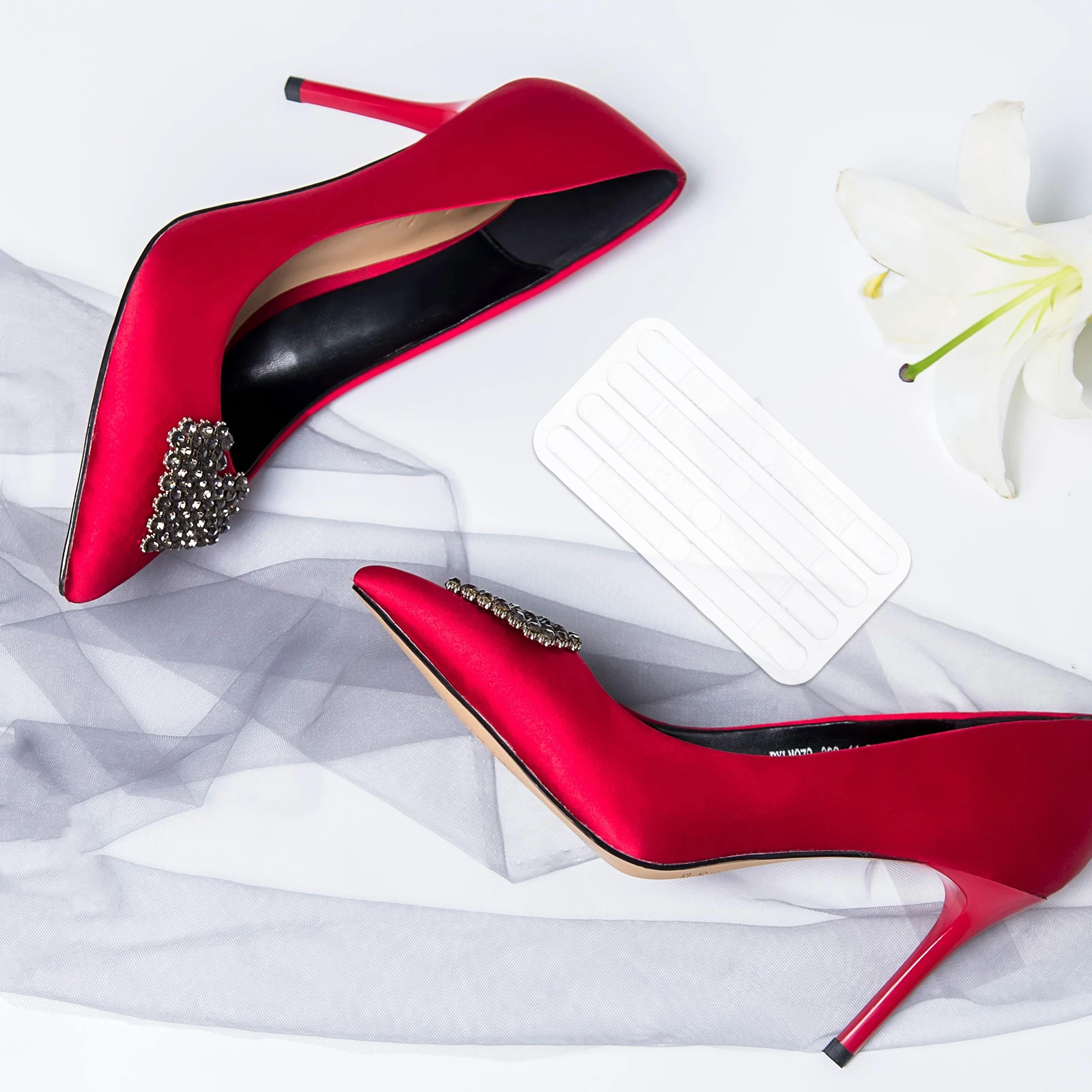 

12Pcs Shoe Strap Heel Grips Self Adhesive Heel Pads for Women Sandals Slingback Shoes Anti-Slip Blister Cushion