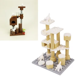 City Pet Shop Cat Climbing Frame MOC Building Blocks Family Animals Parts Bricks Toys Compatible With LEGO