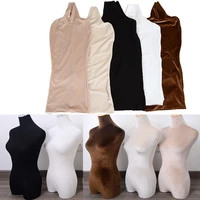 Maniquí de mujer para vestido de novia, cubierta de cuerpo de terciopelo para exhibición, forma de reemplazo para vestido, camisa base de maquillaje para la parte superior del cuerpo