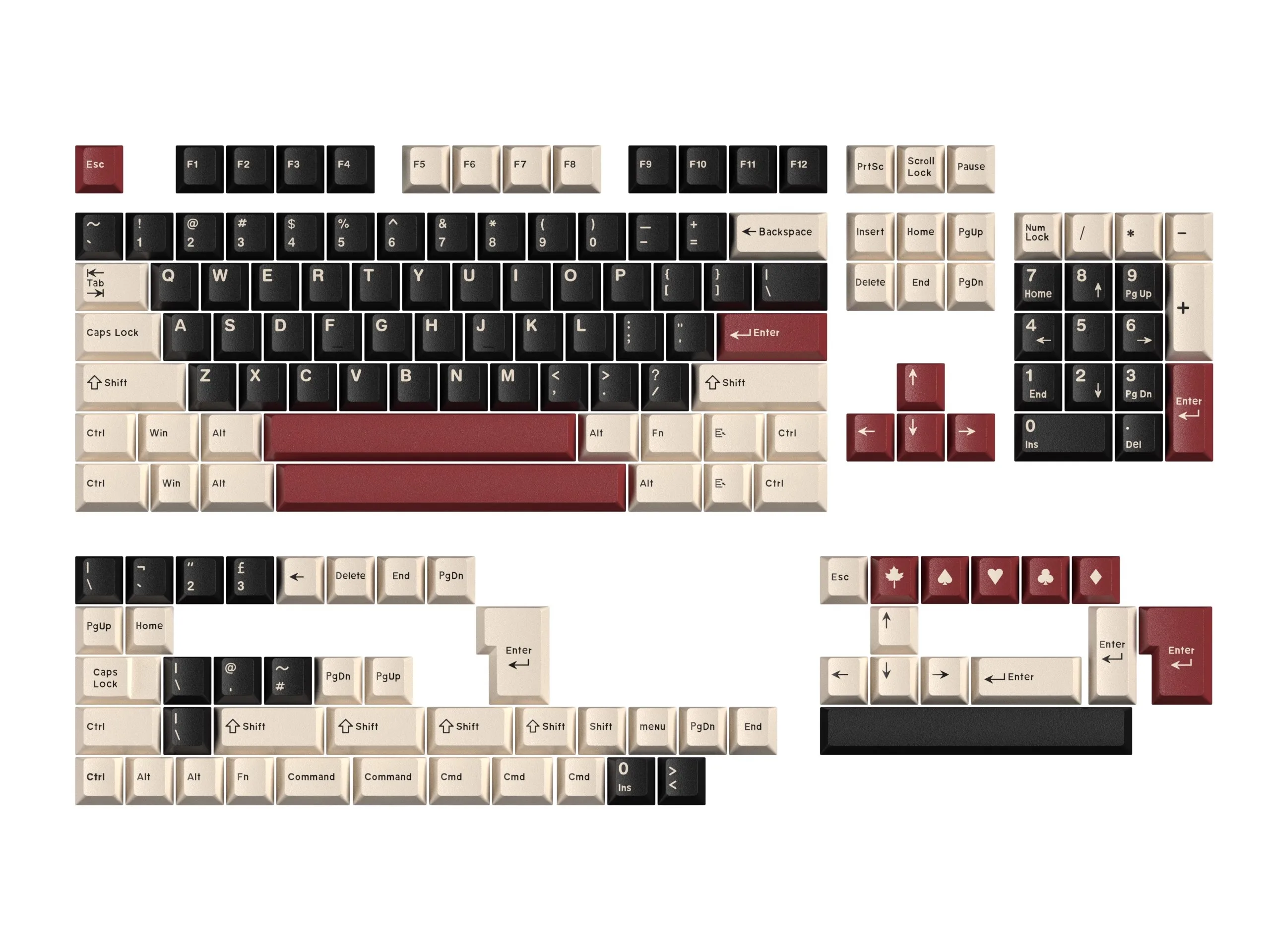 163 Keys/Set PBT GMK Two-color Rome Keycap Double Shot Minimalist ISO Cherry Profile for Game Mechanical Keyboard Keycaps for MX