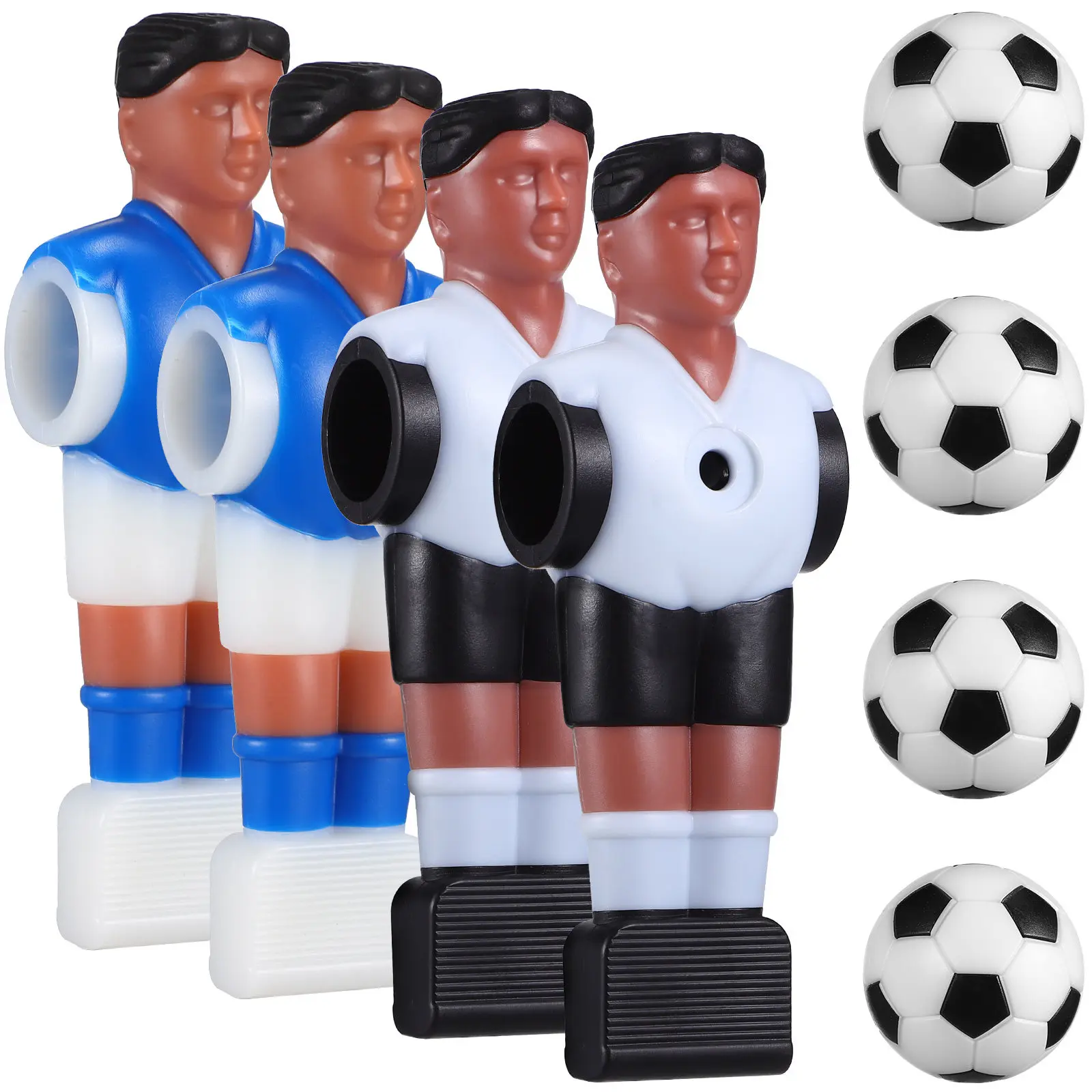 

4Pcs Foosball Replacement Players Resin Tabletop Football Player Set Mini Soccer Game Balls Replacement Accessories