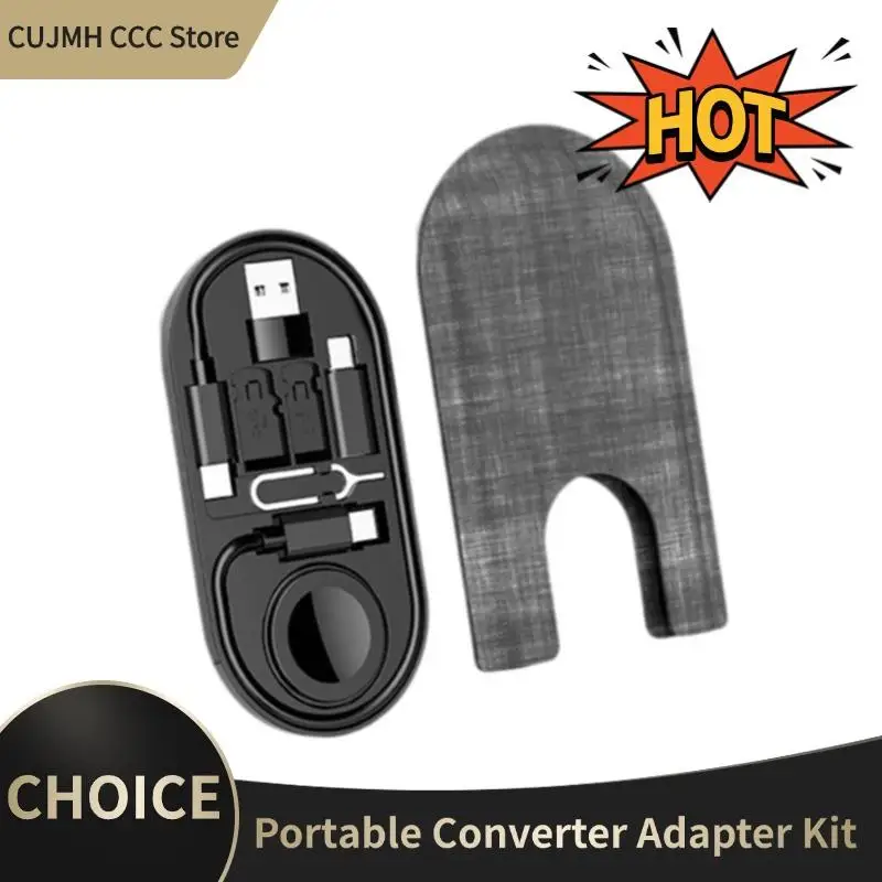 

Универсальный адаптер Type-c для Apple Watch, поддержка беспроводной зарядки, 60 Вт, портативный преобразователь, комплект адаптеров для быстрой зарядки