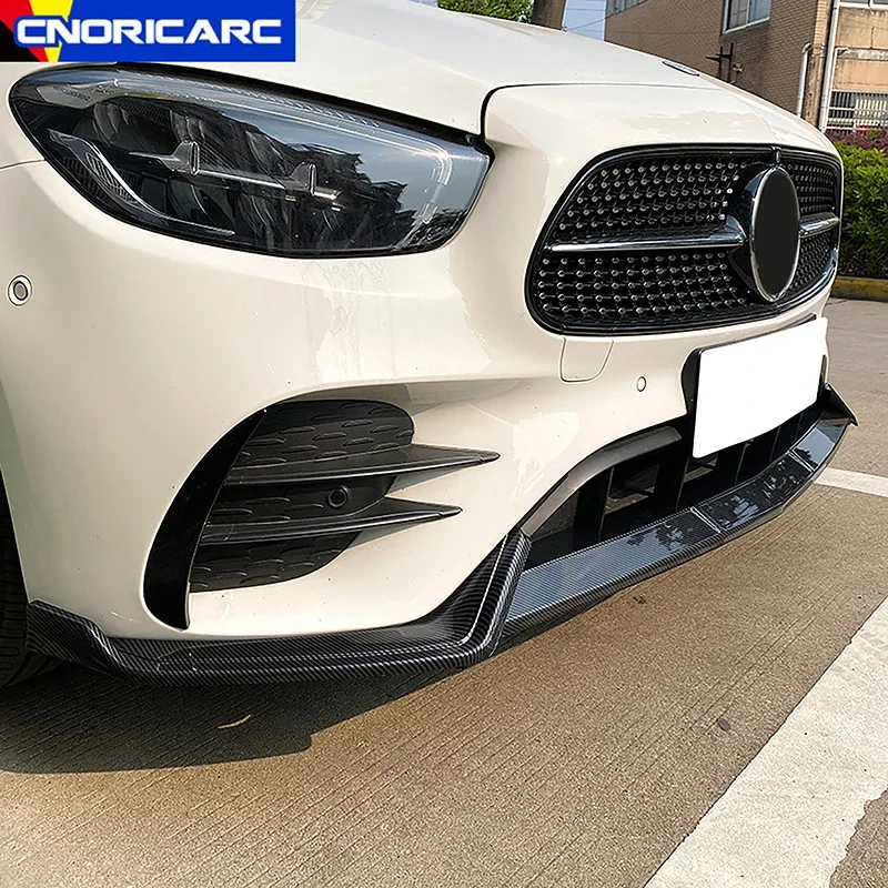 

ABS Car Front Bumper Lip Spoiler Trim Cover Strip For Mercedes Benz E Class W213 2021+ E260 E300 AMG Exterior Accessories
