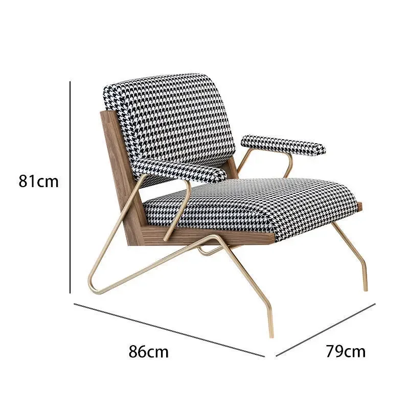 Modern Minimalista Único Sofá Cadeira, Light Luxury Tiger Chair, Poltrona para Sala de Estar, Designer Casual Preguiçoso, Móveis