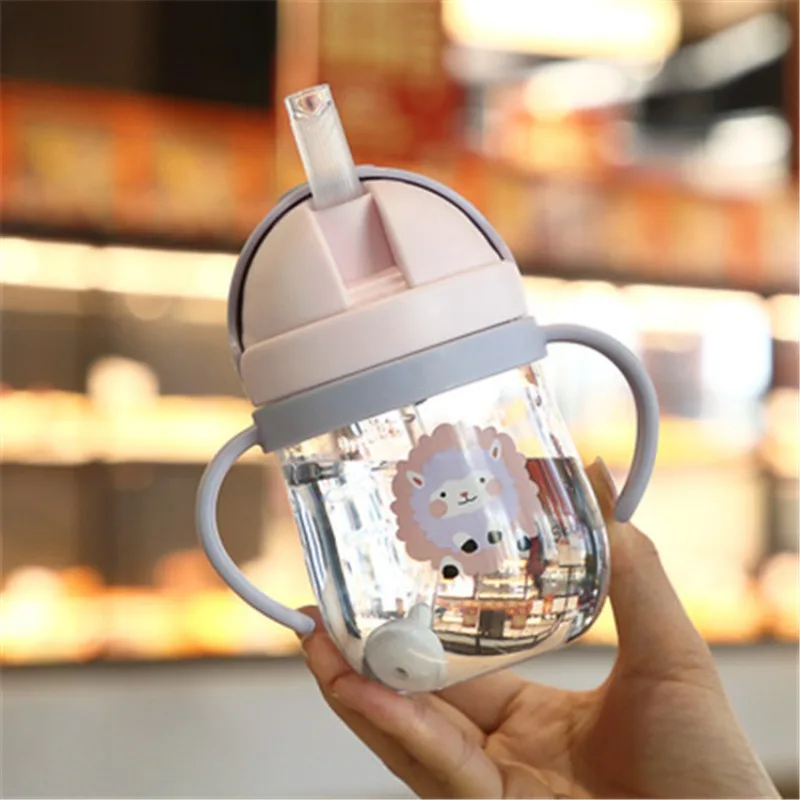 Portable Straw Cup for Infants and Young Children  Anti Choking and Leak Proof Milk Cup  Baby Anti Drop Gravity Ball Water Cup