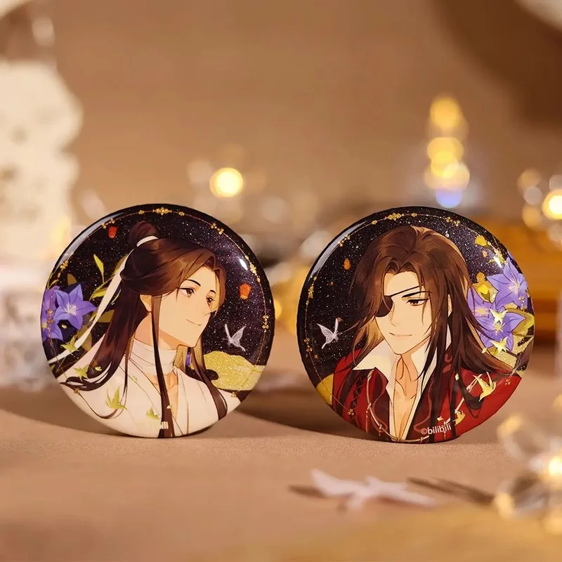 

Anime Tian Guan Ci Fu Cosplay Hua Cheng Xie Lian Official Cartoon Combination Badge Metal Enjoy The Scenery Ornament Gifts