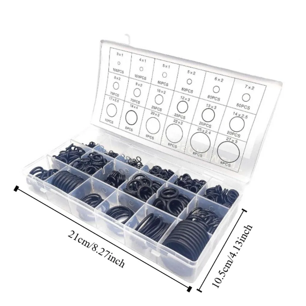 مجموعة متنوعة من أدوات تكييف الهواء على شكل حرف O، ملحقات مطاطية للصيانة، حلقة مطاطية مانعة للتسرب من النوع O، مقاس 24 متينة #6