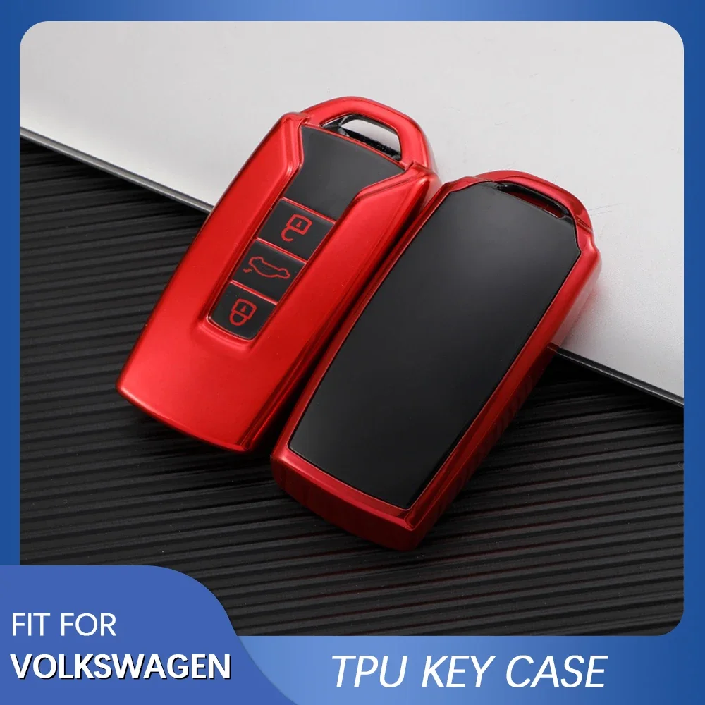 Car Shell Fob Protector Bag Holder For VW Volkswagen Touareg EL 2019 - 2023 TPU Remote Key Case Cover Accessories