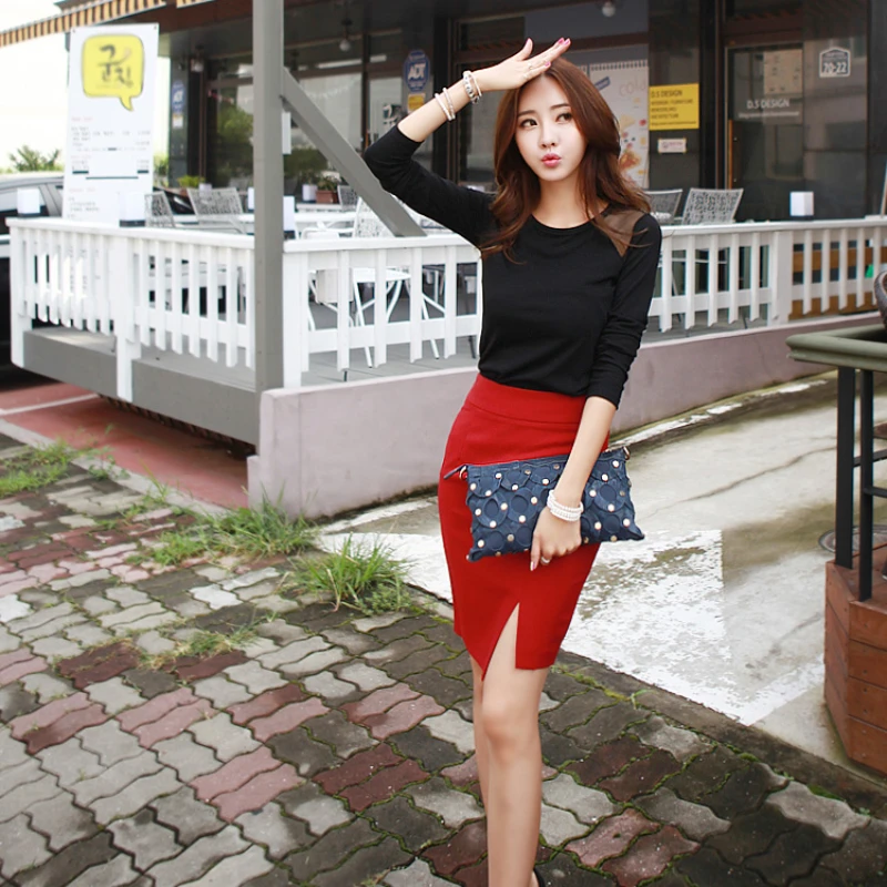 Formal Women's Skirt High Waist Female Skirts Chic And Elegant Office Korean Fashion Quality Offer 2025 New In Summer 2024 V