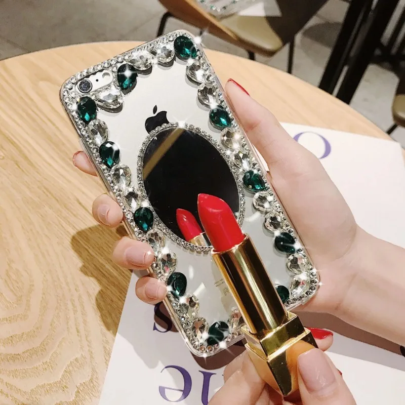 

Makeup Mirror Case, Luxury Diamond, Prism Holographic Laser Mirror Phone for Samsung A50, A70, A52, A71, A51, A72, A73, A53, A33