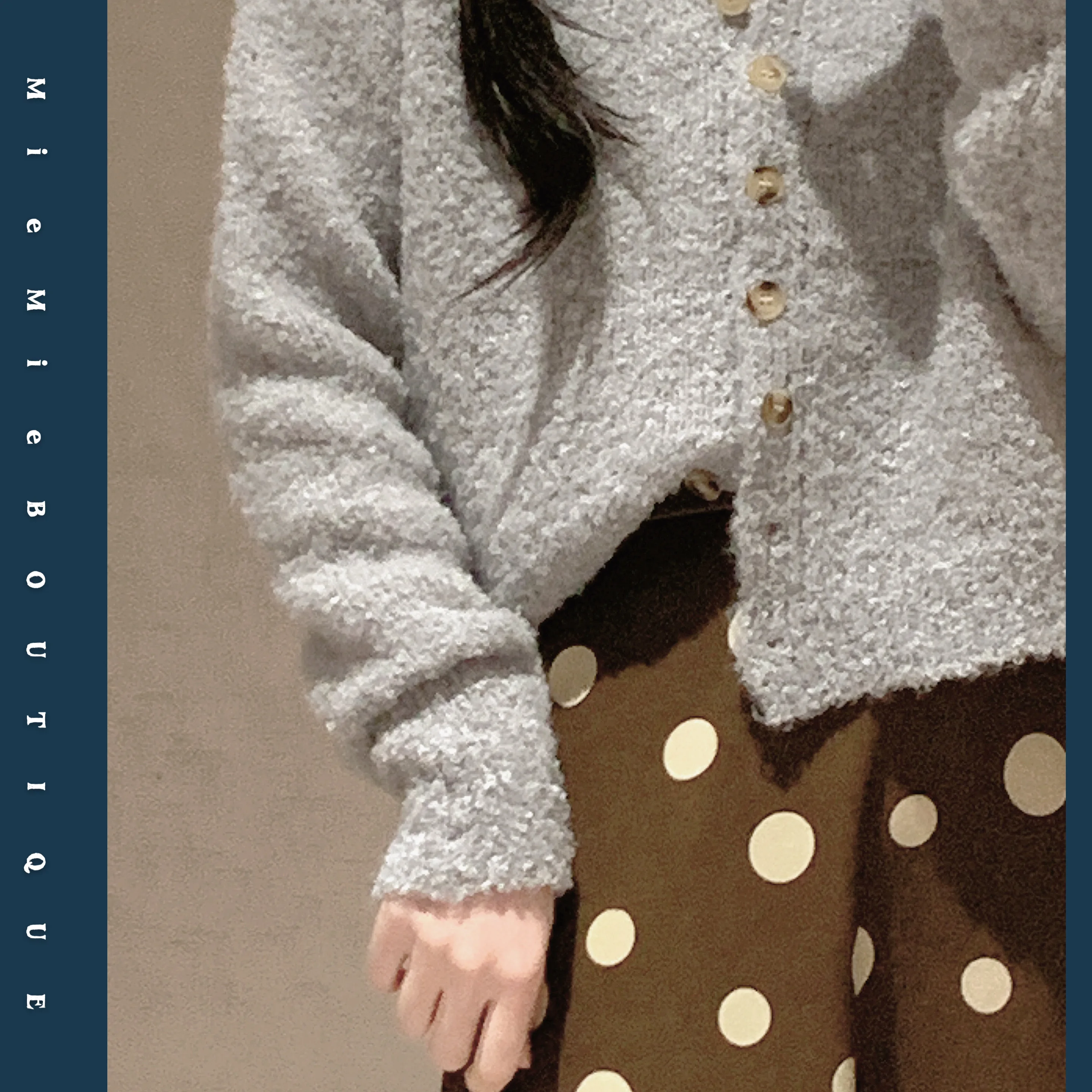 

Ele Simple Long Sve Knitted Sweater Soft Smooth Touch Texture Longitudinal Ribbing Pattern Open Cardigan Sweet Sle