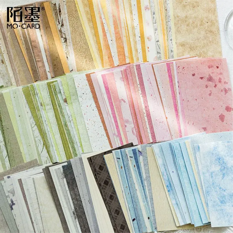 30Pcs/lot Simple All-match Retro Paper Block Background Paper Pack, Multi-texture Layering Material for Journal Craft paper