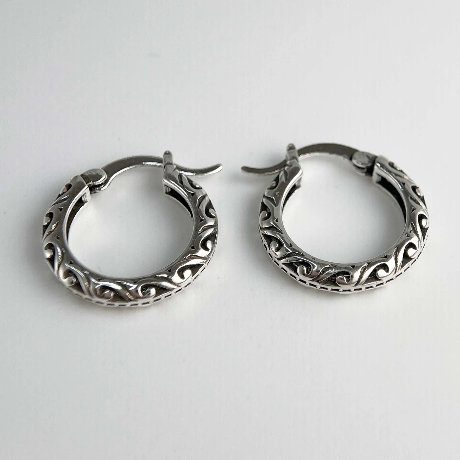 925 Sterling Silver Earrings For Women Trendy Geometric Retro Pattern Earring Jewelry Prevent Allergy Party Gift Accessories