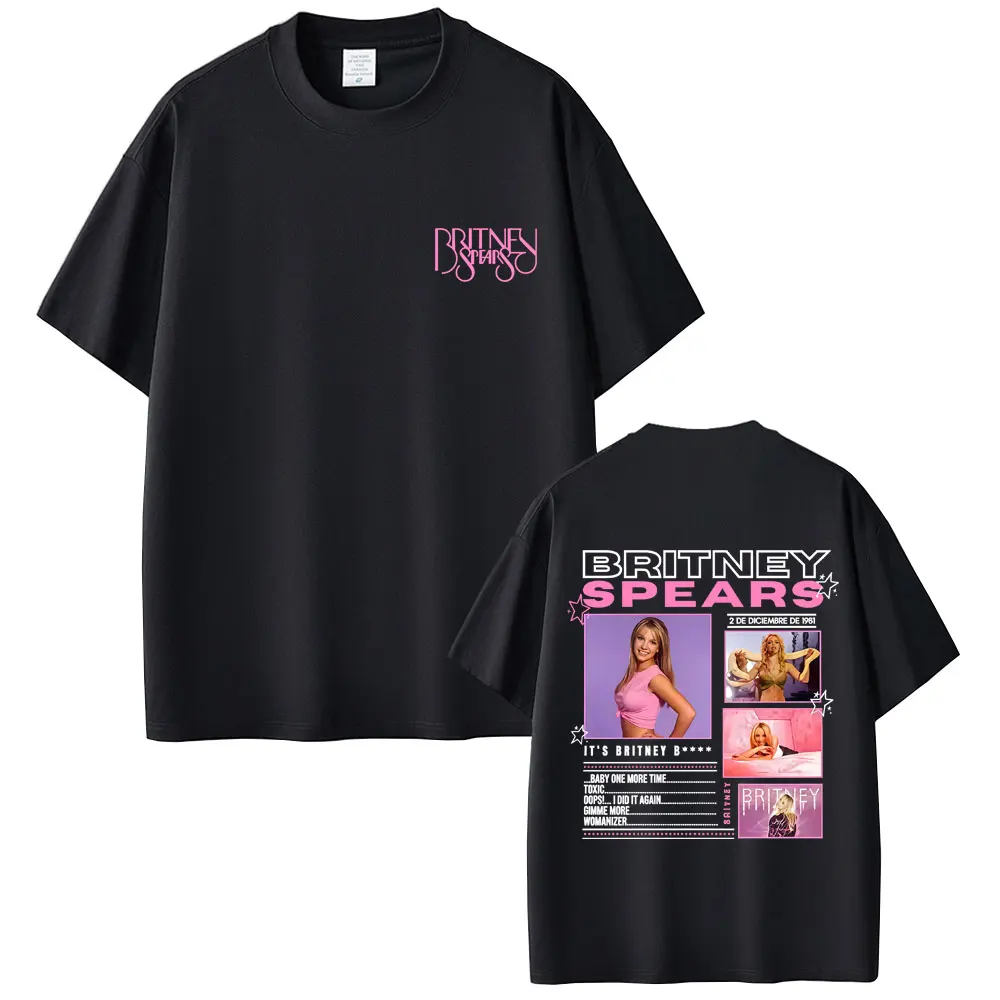 

Britney Spears Tour 2025 T-shirt Men Women Casual Cotton Vintage T Shirts Male O-Neck Oversized Short Sleeve T-shirts Streetwear
