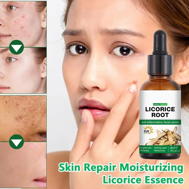 Licorice Root Liquid Drops Natural Moisturizing Facial Oils For Pimple Repair & Fading Marks Reduces Redness And Skin Particles