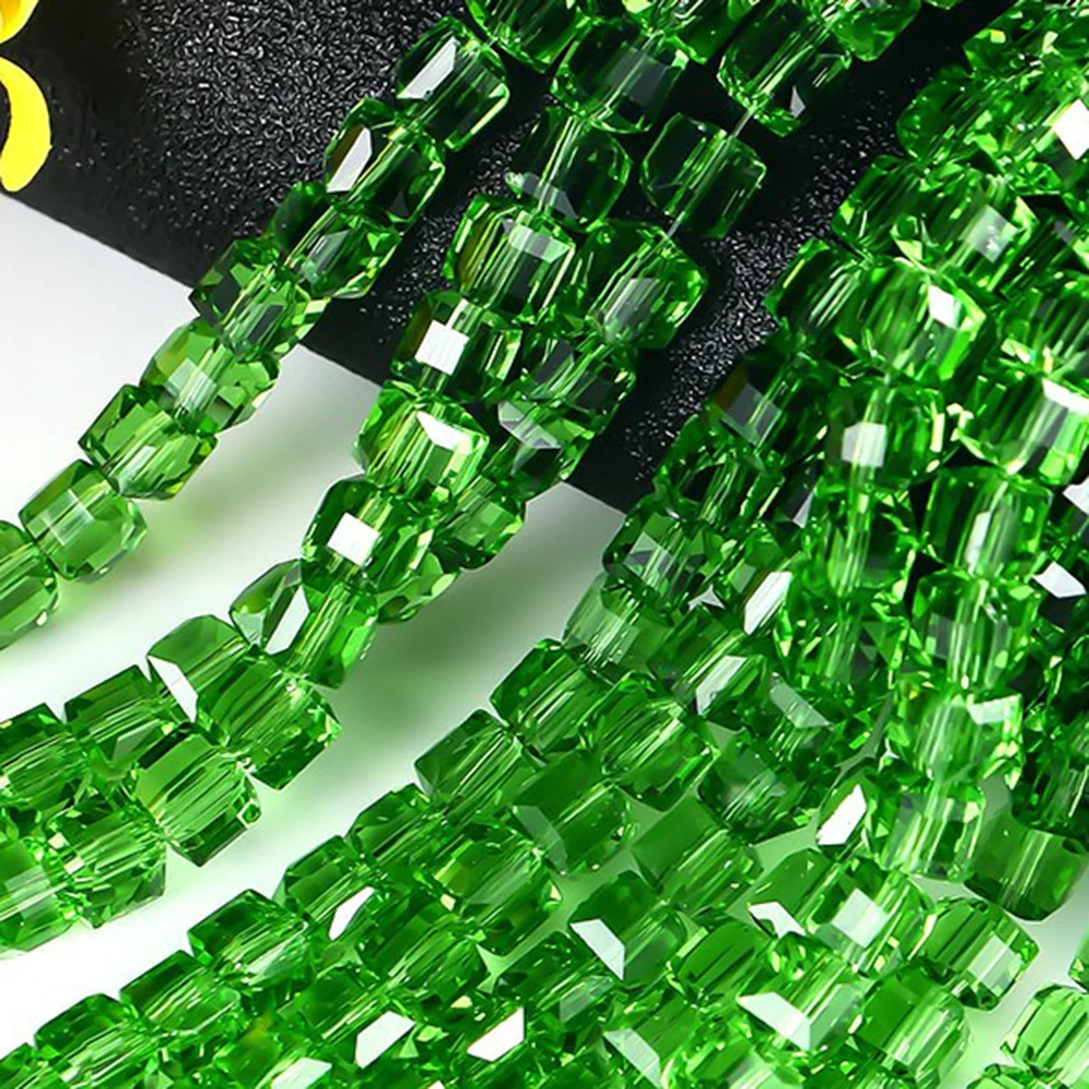 4mm 6mm 8mm 1Strand Faceted Cube Round Loose Beads For Making Jewelry DIY Craft Accessories Necklace Bracelet Mikubeads image 3